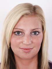 Immodest blond non-professional uncovers her merry milk sacks as that babe undresses bare