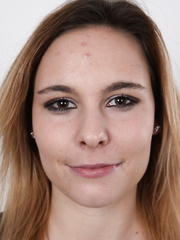 Blond dilettante Petra shows her large teats up close to the camera