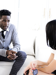 Hawt Oriental Kendra Spade receives a large darksome doggy style fuck & interracial mouthful