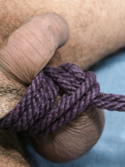 Female-Dom Audrey Leigh bounds hard lad's balls during the time that that babe lays fastened up on ottoman