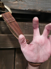 Tough & perverteds Knox,ding-dong Lexi Bardot whips her tied widen bondman guy with a crop