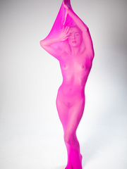 Youthful blond angel Alecia Fox shows off her incredible flexibility in the bare