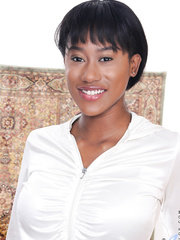 Ebon 1st timer Rio Malandro uncovers her natural bazookas in advance of masturbating