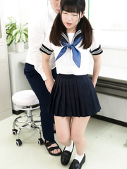 Curvy Japanese schoolgirl has painful anal sex with her lascivious teacher