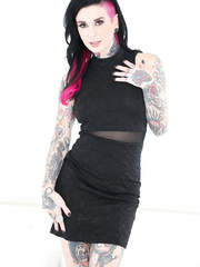 Illustrious alt hotty Joanna Hotty shows off her gorgeous tattooed body