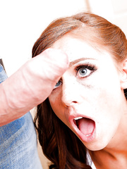 Hawt redhead Whitney Westgate bonks Manuel Ferrara cowgirl & receives a mouthful