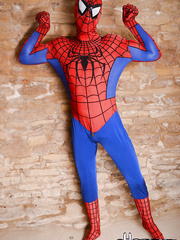 Tattooed cosplay fetish beauty Harmony Reigns sucks pecker & takes cum on love melons