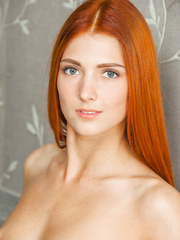 Redheaded legal age teenager sweetheart displaying hot a-hole and great legs for glamour images