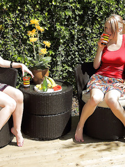 Seductive dilettante playgirl discovering fisting pleasures with her lesbo ally