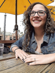 Nerdy gal eats her own creampies from a martini glass after being group-fucked