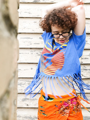 Nerdy cutie Rosie Budd does a handstand after exposing her unshaved body