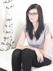 Dark Brown college angel wears her glasses during the time that fucking her aged professor