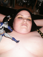 Slut girlfriend shows her love for caped crusaders sign to bat cave