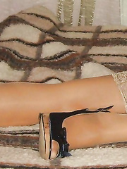 Photos from the early adventures with stockings nylon fetish fun