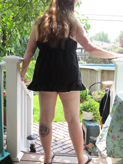 It's a new year wife going out on a hot day to plant a few pots