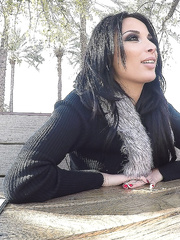 Breasty dark brown whore drinks 10 creampies from out of a martini glass