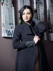 Breathtaking legal age teenager hotty with darksome hair Lukki Lima showcases her hairless cookie