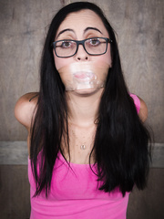Brunette Hair babe Roxanne Rae experiences all sorts of torments whilst fastened up