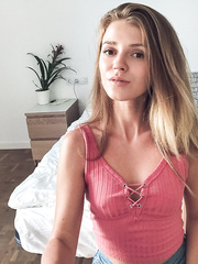 Russian spinner Kalisy uses a selfie stick for taking undressed selfies