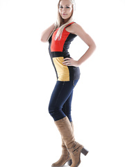 Hawt blond Tracy Lindsay uncovers her tiny merry pantoons and diminutive legal age teenager a-hole