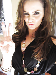 Close up self shots from a breasty girlfriend Lily Carter in her room