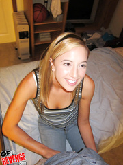 Sweetly cute non-professional with hairless fur pie acquires nailed and facialized