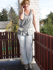 Mature blond with saggy milk cans acquires team-fucked to a creampie finale by gyno doc