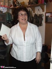 Granny Perverteds Carol discloses her biggest mangos and nifty wazoo in dark underware