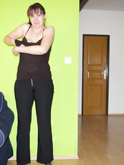 Dilettante photo discharges of aged owner of super-curly slit screwed by shaved stud