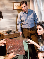 Tattooed female Joanna Girl acquires double screwed up at the cottage