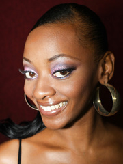 Darksome cutie Betty Boo enjoys a mystery white weenie from the gloryhole