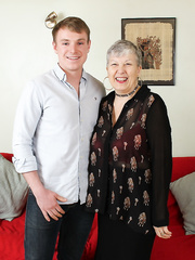 Cheating British housewife receives drilled by her youthful paramour on a couch