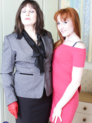 Old & youthful lesbian babes remove their garments previous to commencing to have sex