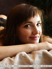 Redhead European playgirl Aria Bella displaying hawt legal age teenager a-hole for glam fotos