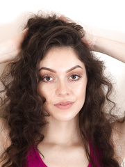 Slender brunette hair uncovers her petite zeppelins previous to showing her full bush