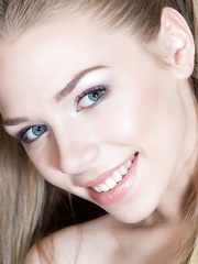  golden-haired Liv fips her pigtails and bows over to show her pink cum-hole