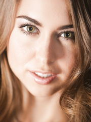 Dressed model Riley Reid doffs darksome suit to show petite milk cans & unshaved love tunnel