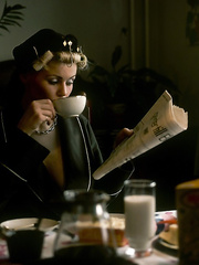 Golden-Haired secretary from the seventies seduces her boss for sex in the office