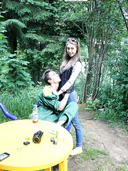 Dilettante hottie does hardcore anal on futon in doggy style position