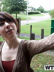 Dilettante playgirl Cheyenne heads into the woods to make a homemade sex tape