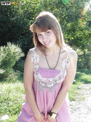 Dark Brown wench hottie is undressing her pantoons and twat outdoor