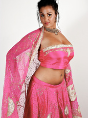 Indian female Keira unveils her large natural bra buddies in bikini bottoms