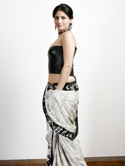 Hawt Indian hotty exposes good milk sacks and some bush wearing a choker