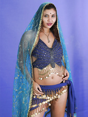 Hot indian honey on high heels sluggishly uncovering her tempting curves