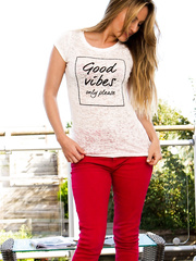 British glamour model Natasha Anastasia does a semi striptease on patio