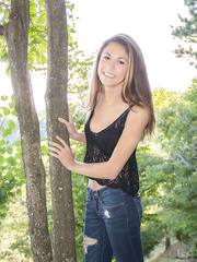 Dilettante honey Becca Clark uncovers her valuable mangos out in the backyard