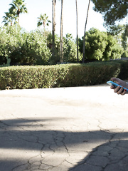 Hitchhiking legal age teenager beauty Tiff Bannister pays for her ride with sex