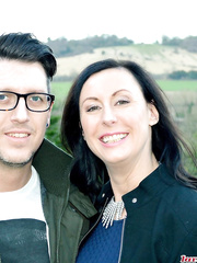 Tall female goes cookie to face hole after riding rod in back seam stockings