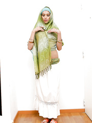 Pierced Indian solo model Tiziana posing non in nature's garb to flaunt her hot body