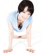 Japanese babe flashes her pants and slit previous to giving a cook jerking